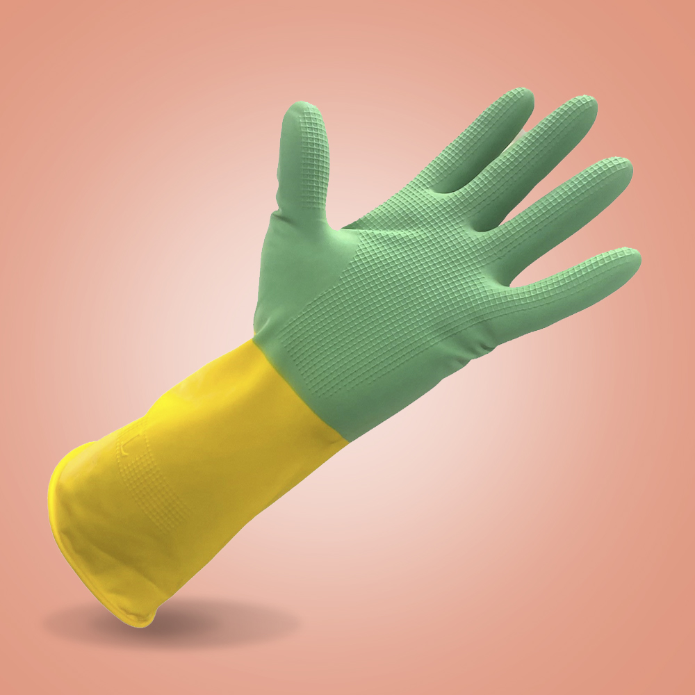 Guante de látex bicolor talla pequeña