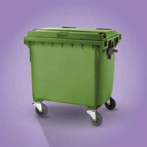 Contenedor de 1100 litros con tapa plana