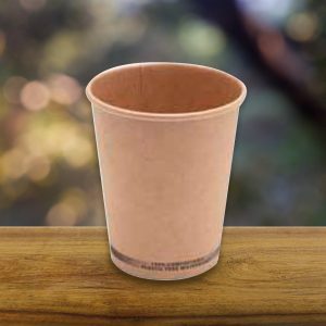 Vaso de papel Kraft de 360 ml libre de plástico