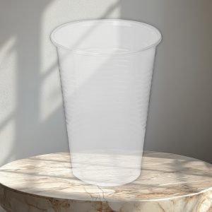 Vaso reutilizable transparente