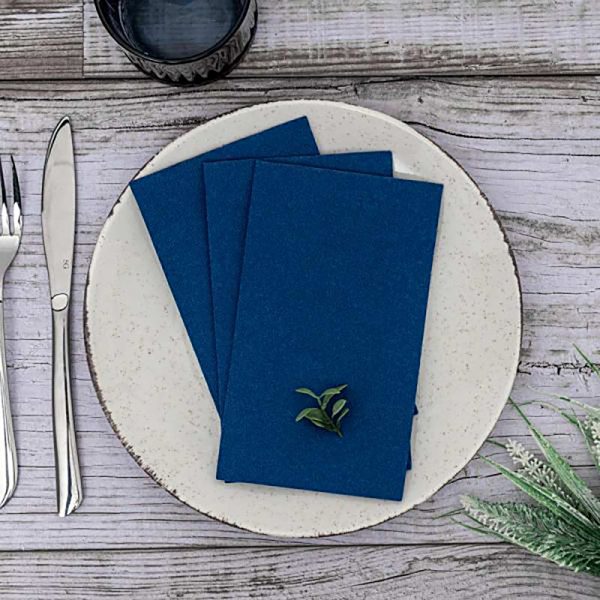 Servilletas de Papel 40×40 Punta Punta Azul
