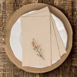 Servilletas de papel 30x40 Plegado 1/6 Kraft