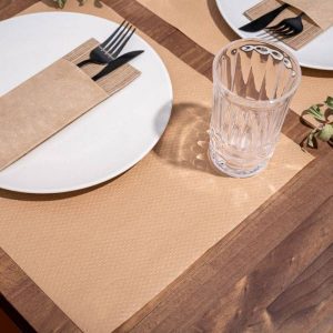 Manteles Individuales 30x40 Kraft Verjurado Gofrado 35g