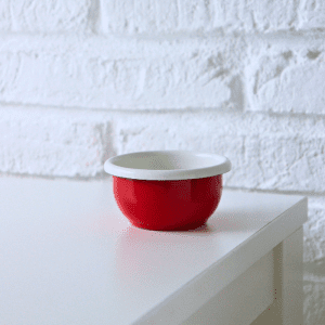 Cuenco esmaltado pequeño Fraise para salsas y dips